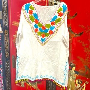 Mexican embroidered blouse